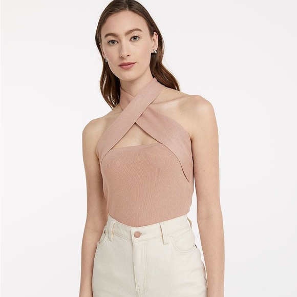 Pink cross neck top - Picture 2 of 3